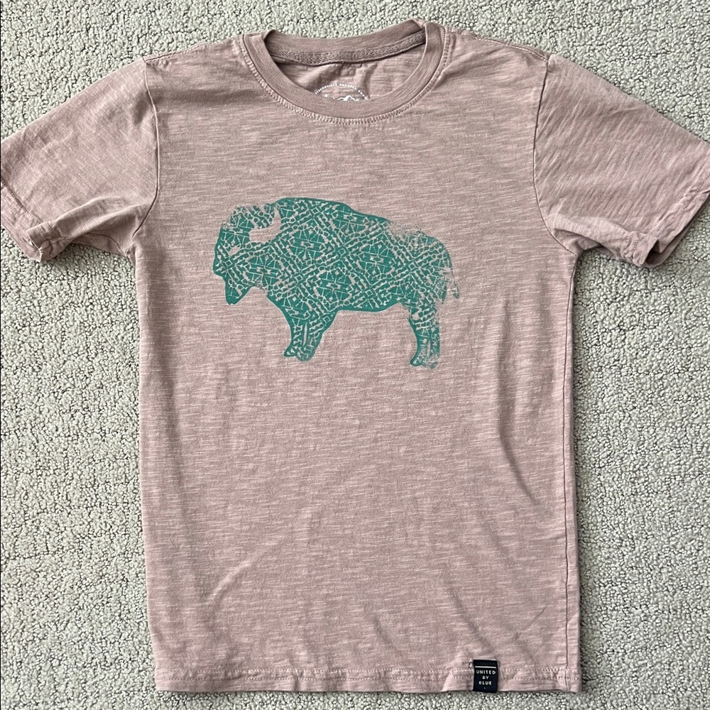 United By Blue Kids Brown Bison Graphic Tee